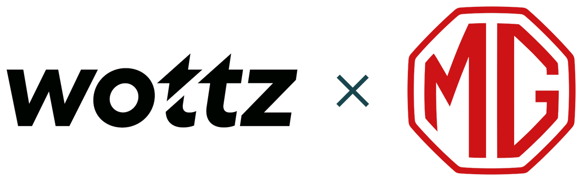 Wottz and MG logos side by side, showing the Wottz x MG partnership