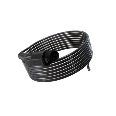 Wottz Type 1 tethered EV charging cable 7kw 7.5-15m front view in black